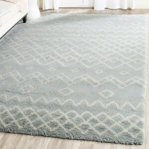 Cosima Hand-Knotted Blue/Ivory Area Rug