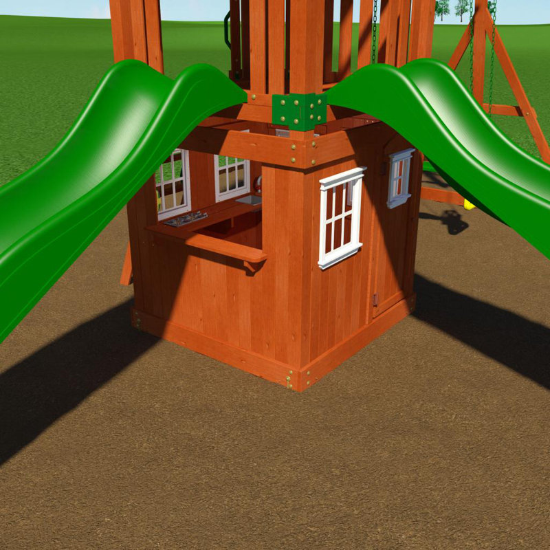 Backyard Discovery Outing Cedar All Cedar Swing Set & Reviews Wayfair