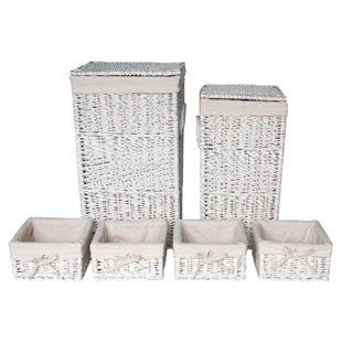 White Laundry Box Wayfair Co Uk 6 Piece Laundry Set In White