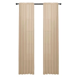 Gallimore Solid Sheer Rod Pocket Single Curtain Panel