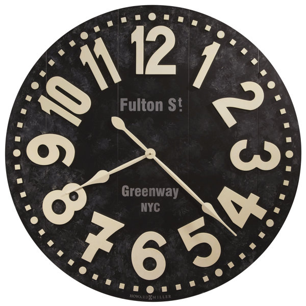 Howard Miller Oversized 36 Fulton Street Wall Clock Reviews Wayfair