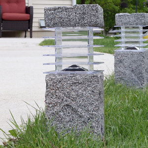 Outdoor Solar Cement 1 Light Bollard Light