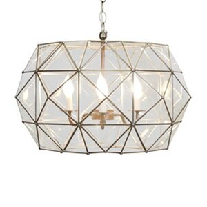 Faceted 3-Light Foyer Pendant