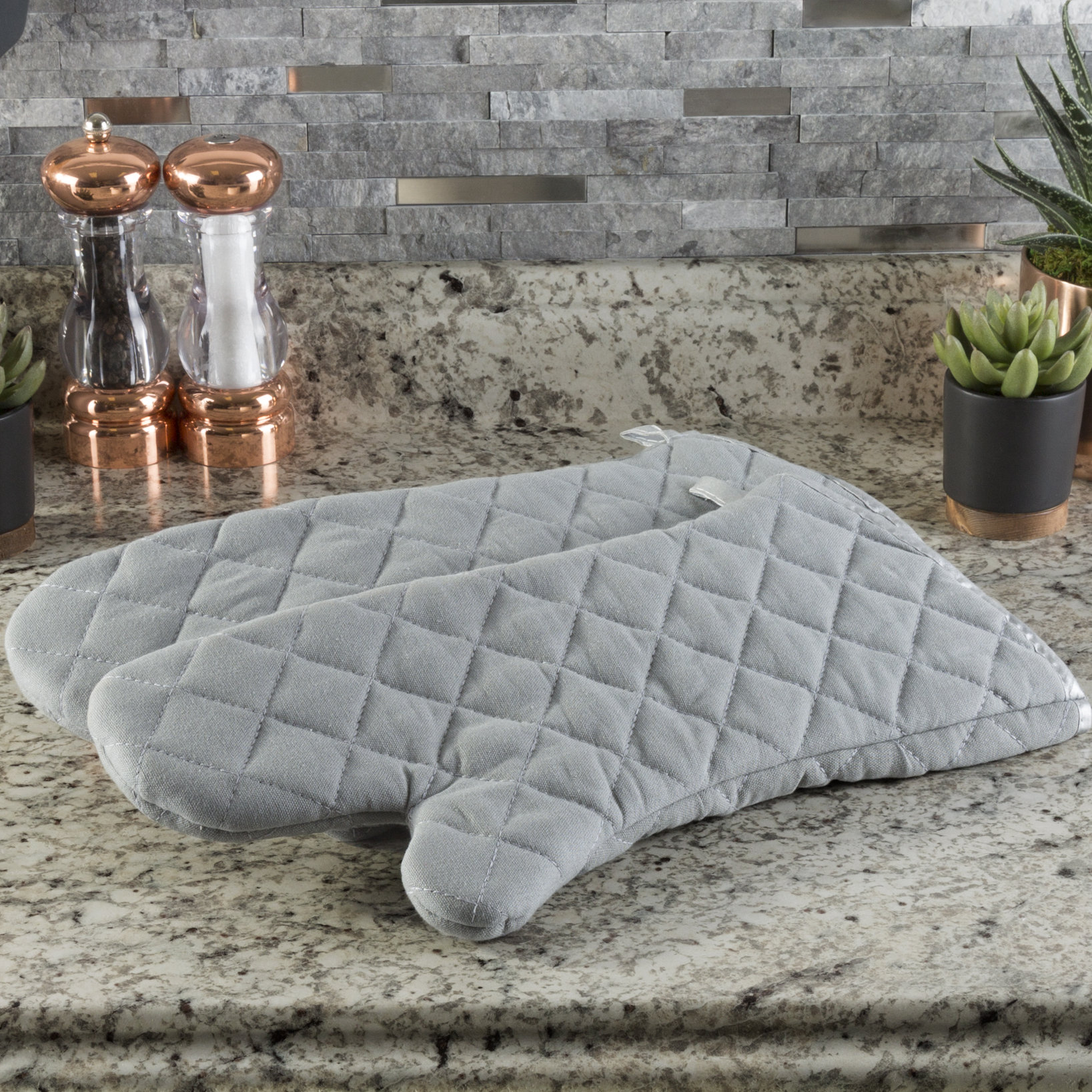 Lavish Home Quilted Double Oven Mitts Wayfair