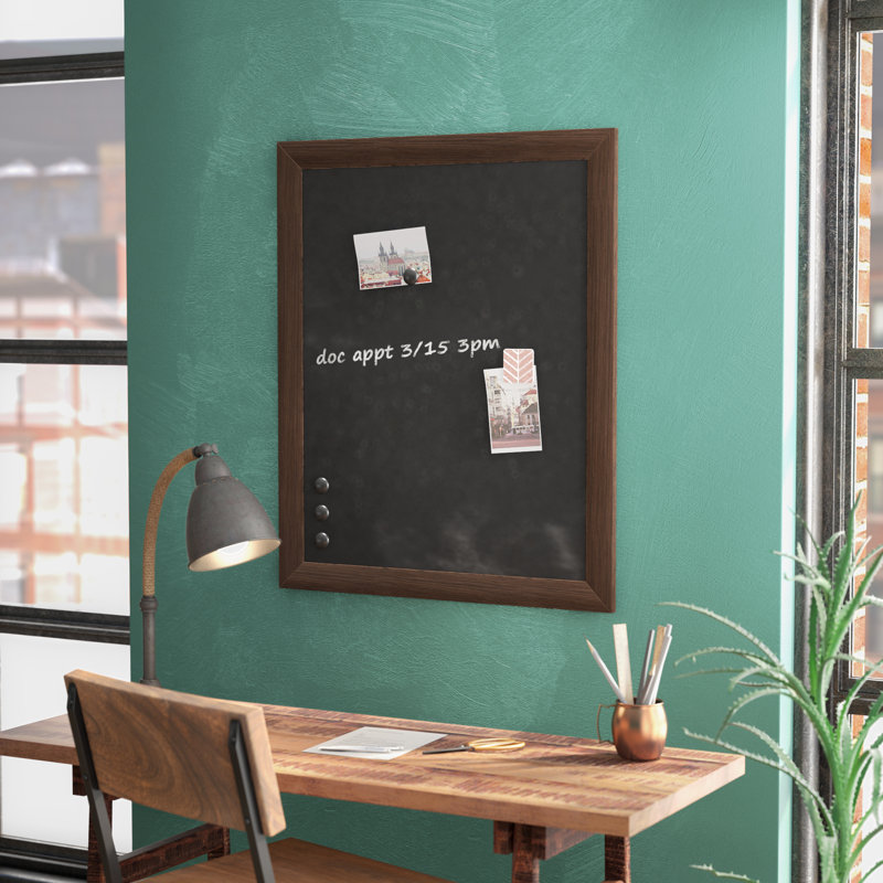 union rustic framed magnetic wall mounted chalkboard reviews wayfair