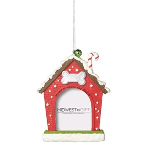 Christmas Dog House Photo Ornament