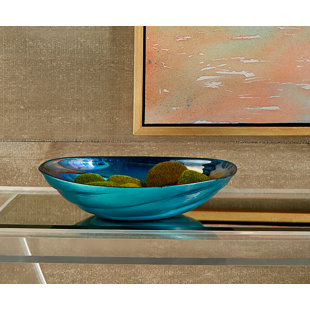 Decorative Bowl For Keys Wayfair Crawfordsville Swirl Gl Decorative Bowl