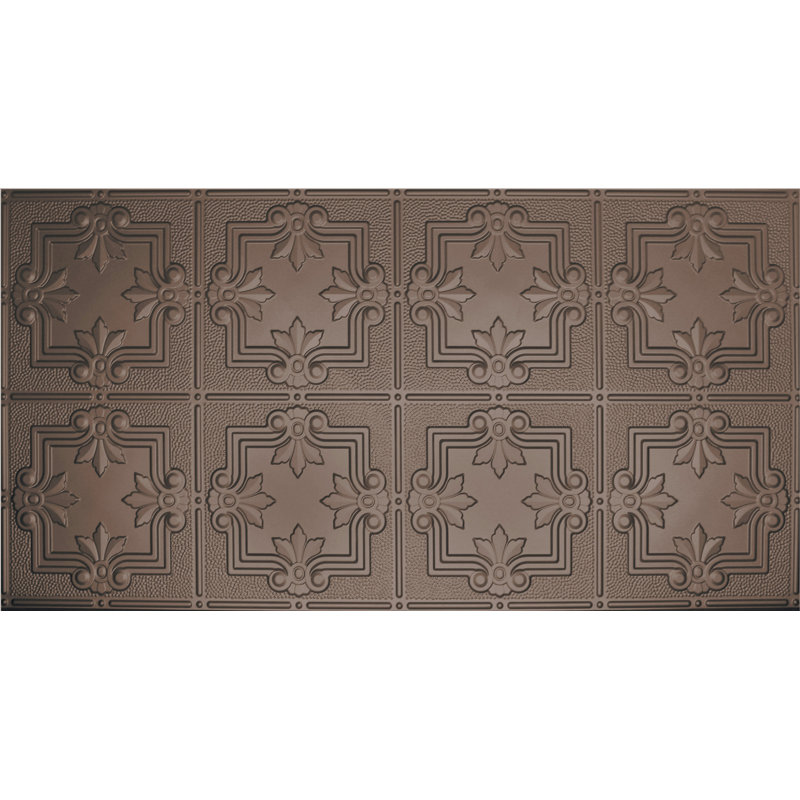 Global Specialty Products Glue Up Fleur De Lis Pattern 2 X 4 Tin Global Specialty Products Glue Up Fleur De Lis Pattern 2 X 4 Tin Ceiling Tile In Bronze Wayfair