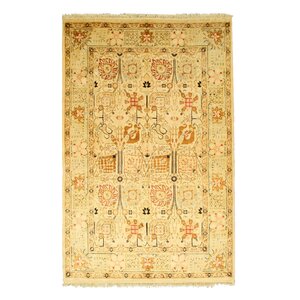 Hand-Knotted Gold Area Rug