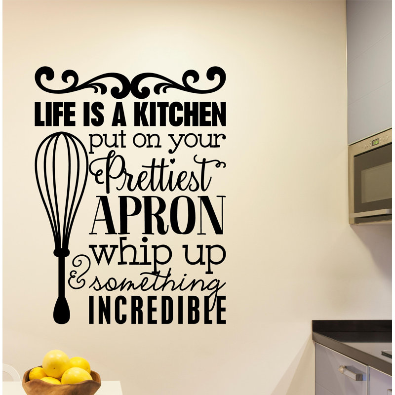 winston porter grossi life is a kitchen vinyl wall decal | wayfair.ca