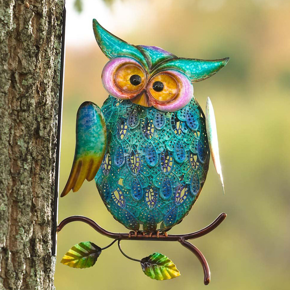 Plow Hearth Metal Owl On Branch Wall Decor Wayfair