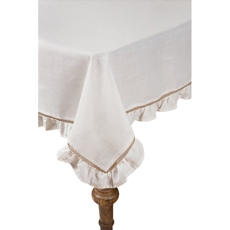 Xia Home Fashions Hemstitch/Ruffle Trim Tablecloth & Reviews Wayfair