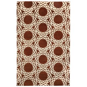 Cococozy Copper/Cream Oriental Area Rug