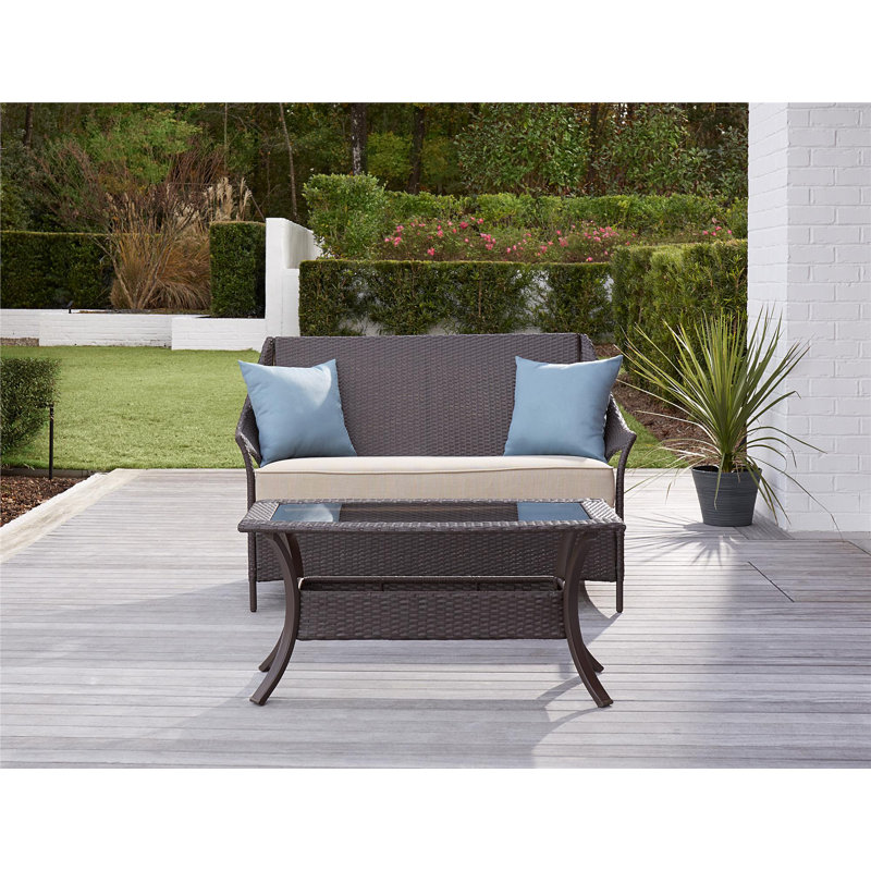 Greyleigh Ismay 2 Piece Rattan Sofa Set With Cushions Reviews Greyleigh Ismay 2 Piece Rattan Sofa Set With Cushions Reviews Wayfair