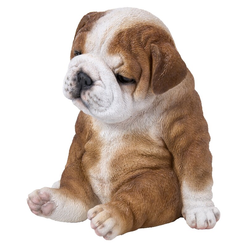 bulldog puppy statue