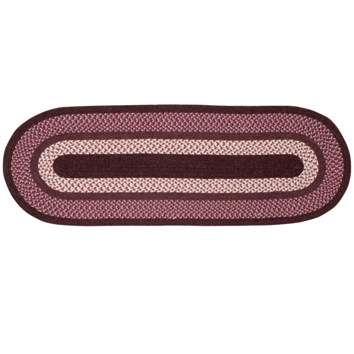 Portland Wool Braid Burgundy Area Rug