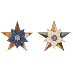 2 Piece Layered Stars Wall Du00e9cor Set