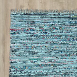 Inkom Blue Striped Area Rug