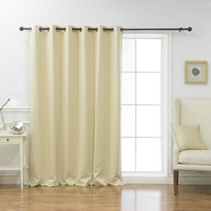 Scarsdale Extra Solid Blackout Thermal Grommet Single Curtain Panel