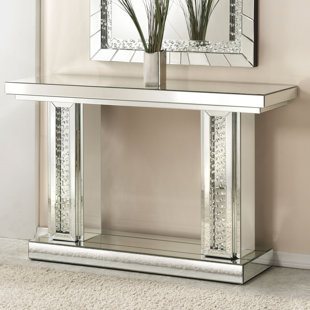 Mirrored Console Tables You Ll Love Wayfair Longo Rectangle Mirrored Console Table