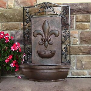 Polystone French Lily Outdoor Wall Fountain