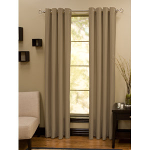 Keegan Solid Room Darkening Grommet Single Curtain Panel