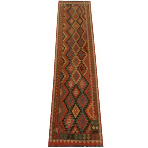 Kilim Hand-Woven Red Area Rug