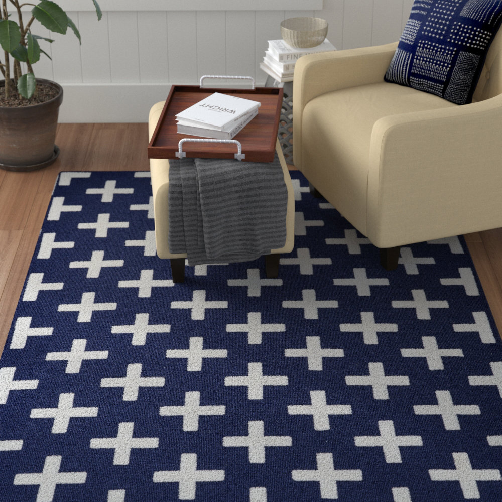 Kobayashi Navy White Area Rug Kobayashi Navy White Area Rug