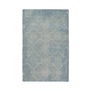 Gulshan Hand-Knotted Denim/Khaki Area Rug