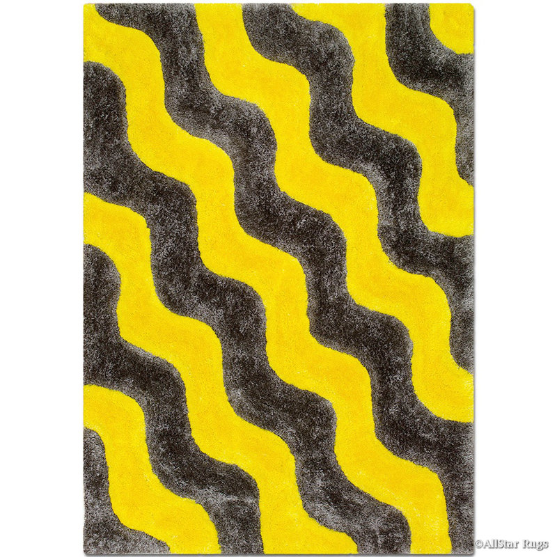 Allstar Rugs Hand Tufted Yellow Black Area Rug Wayfair Hand Tufted Yellow Black Area Rug