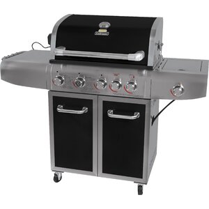 Barbecue 6-Burner Propane Gas Grill with Cabinet