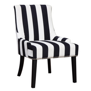 Aicha Stripe Wingback Chair by Willa Arlo Interiors