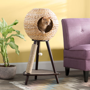 Cat Trees Condos You Ll Love Wayfair Adriana 44 Sphere Scratch Post Cat Tree