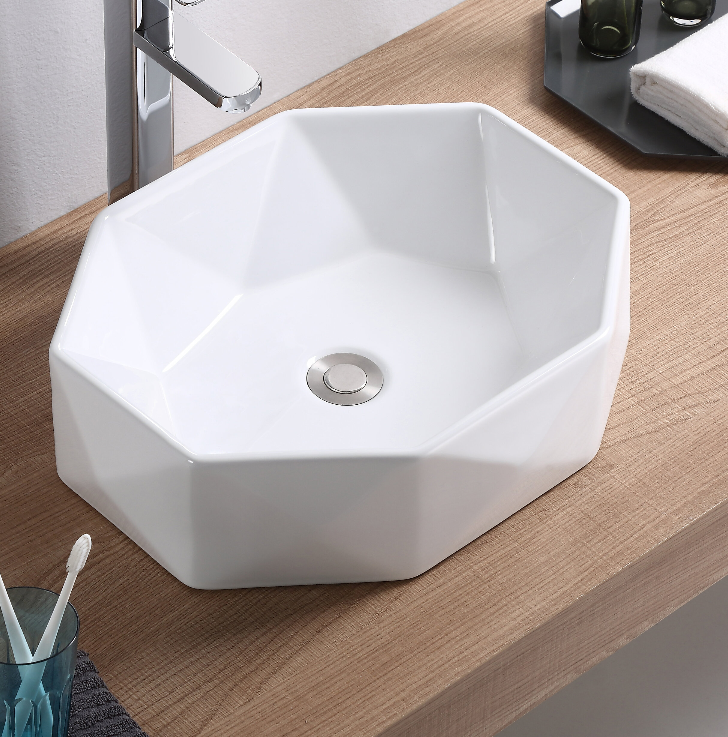 Vitreous China Specialty Vessel Bathroom Sink