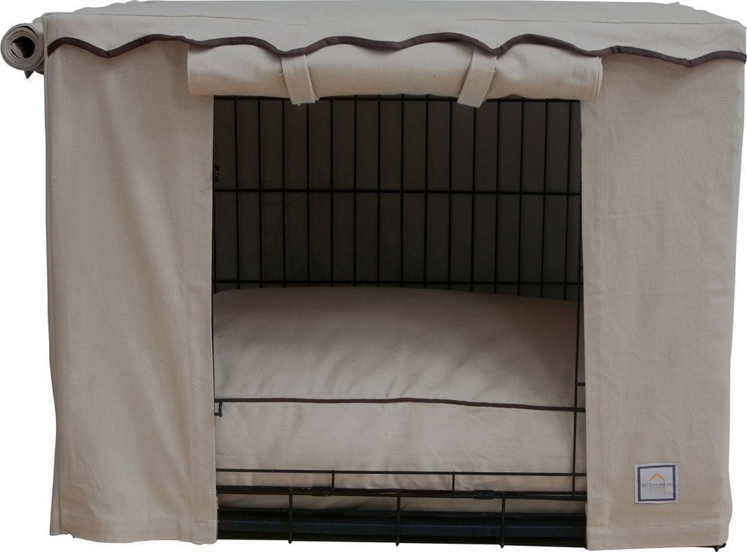 BowhausNYC Stone Beige Dog Crate Cover & Reviews Wayfair