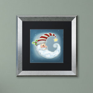 'Santa Moon' by Jennifer Nilsson Framed Graphic Art