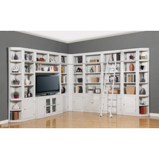 Home Library Wall Units Wayfair Veda Library Corner Unit Bookcase