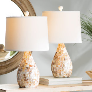 Mother Pearl Backsplash Wayfair Eskridge Mother Of Pearl Inlay 19 25 Table Lamp Set 2