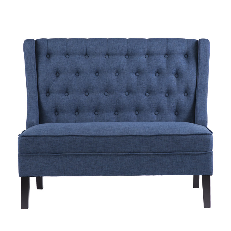 Halpin HighBack Tufted Settee Bench & Reviews Birch Lane