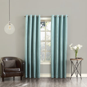 Tammie Geometric Max Blackout Grommet Single Curtain Panel