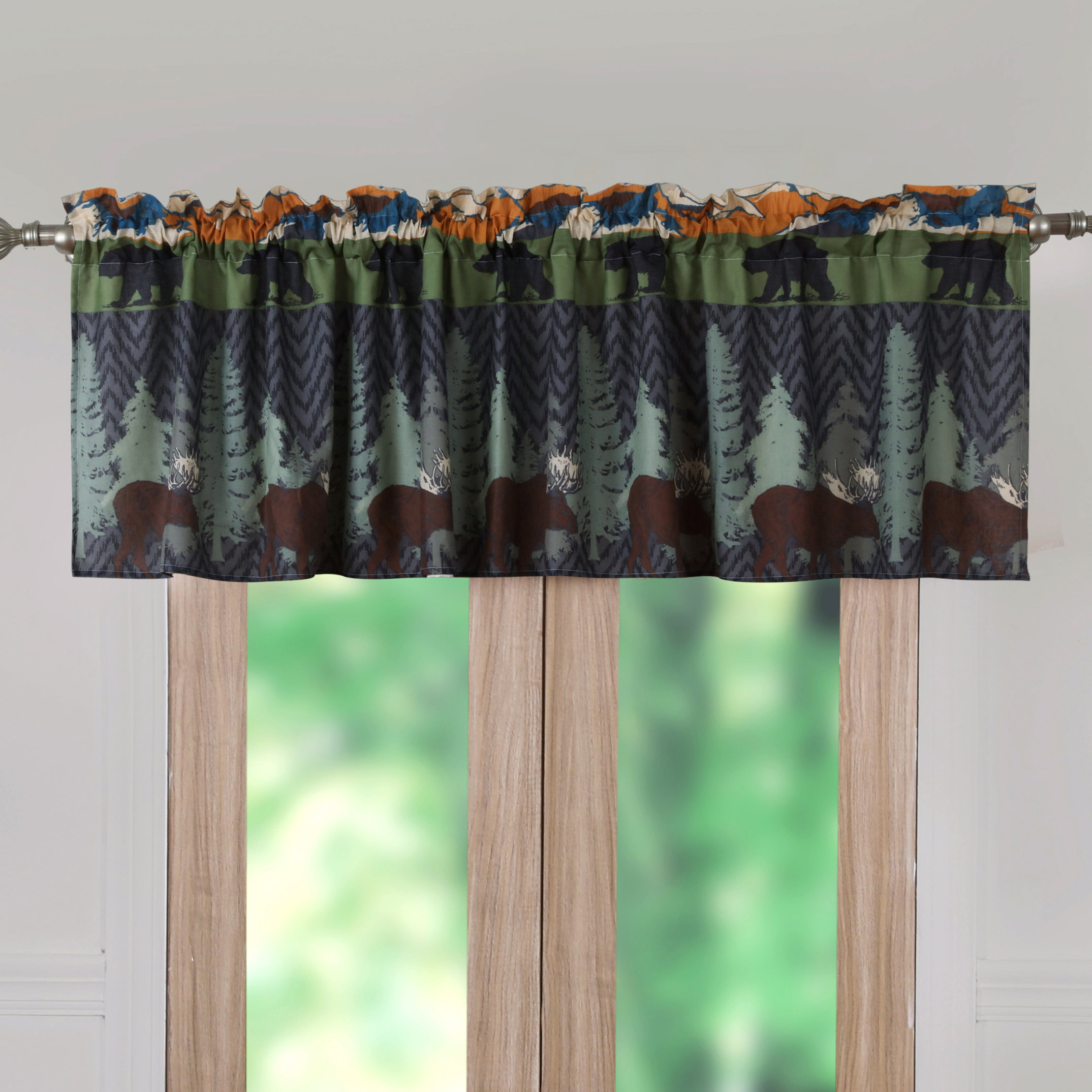 Greenland Home Fashions Black Bear Lodge Window 84 Curtain Valance Greenland Home Fashions Black Bear Lodge Window 84 Curtain Valance Reviews Wayfair
