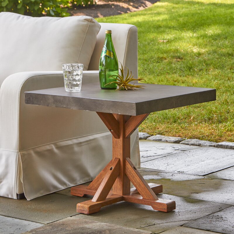 Birch Lane™ Heritage Mancini Stone/Concrete Side Table ...