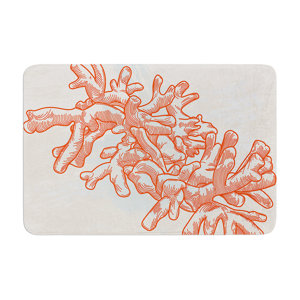 Sam Posnick Finger Coral Memory Foam Bath Rug