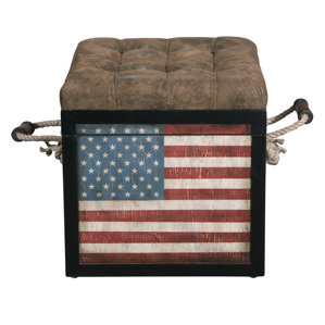 Old Glory Storage Ottoman by Highway T..