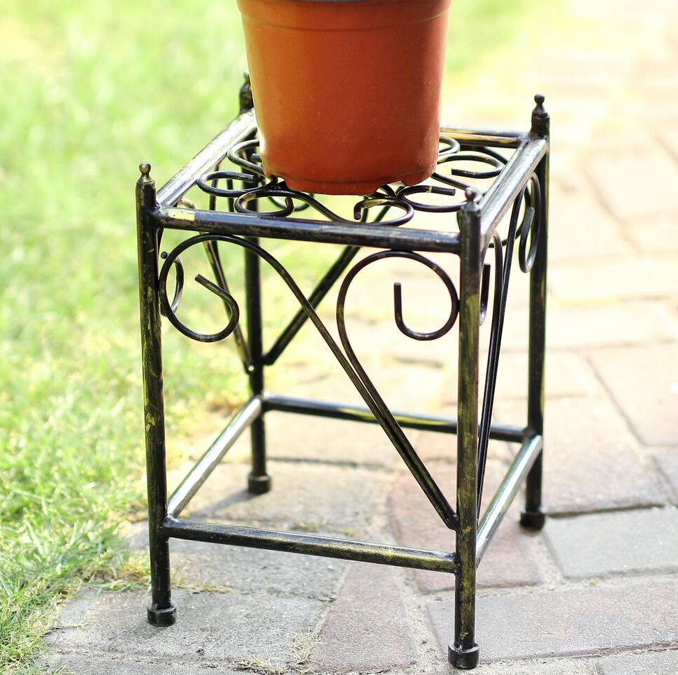 Ore Furniture Lattice Square Small Cast Iron Plant Stand Reviews Ore Furniture Lattice Square Small Cast Iron Plant Stand Reviews Wayfair