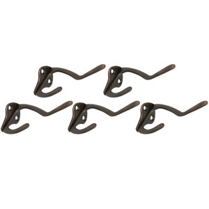 Double Hat and Coat Wall Hook (Set of 5)