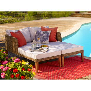 Outdoor Double Chaise Lounge Wayfair Ca Crowley Outdoor Double Chaise Lounge