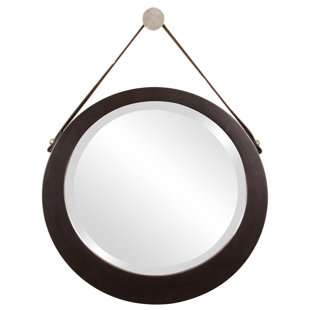 Modern Contemporary Leather Strap Mirror Allmodern 20 Accent Round Mirror