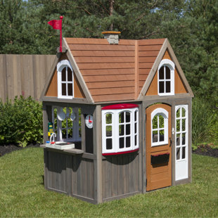 Outdoor Playhouses You Ll Love Wayfair Greystone 3 8 X 6 Playhouse