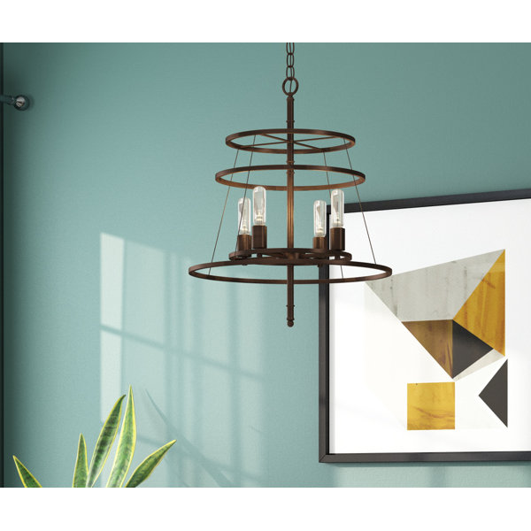 Langley Street Saturnino 4 Light Wagon Wheel Chandelier Reviews Langley Street Saturnino 4 Light Wagon Wheel Chandelier Reviews Wayfair